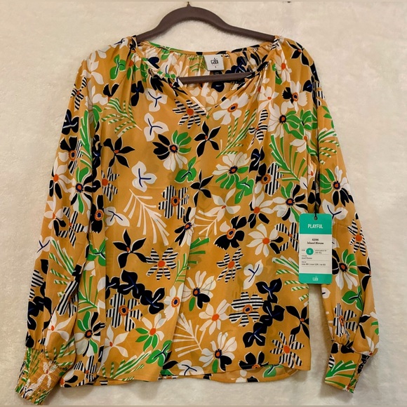 NWT Cabi Island Mod Floral Blouse Style 6296 Small - Picture 3 of 4